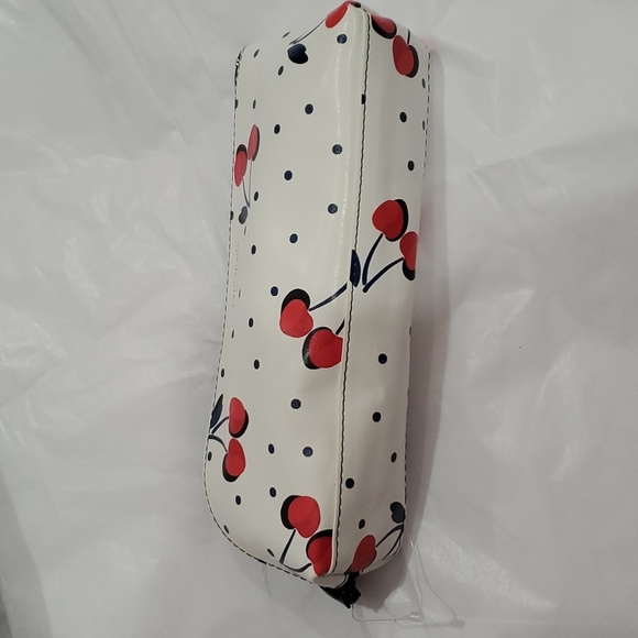 Kate Spade 4pc white & blue polka-dot cherry print pencil case & accessories - Picture 1 of 11